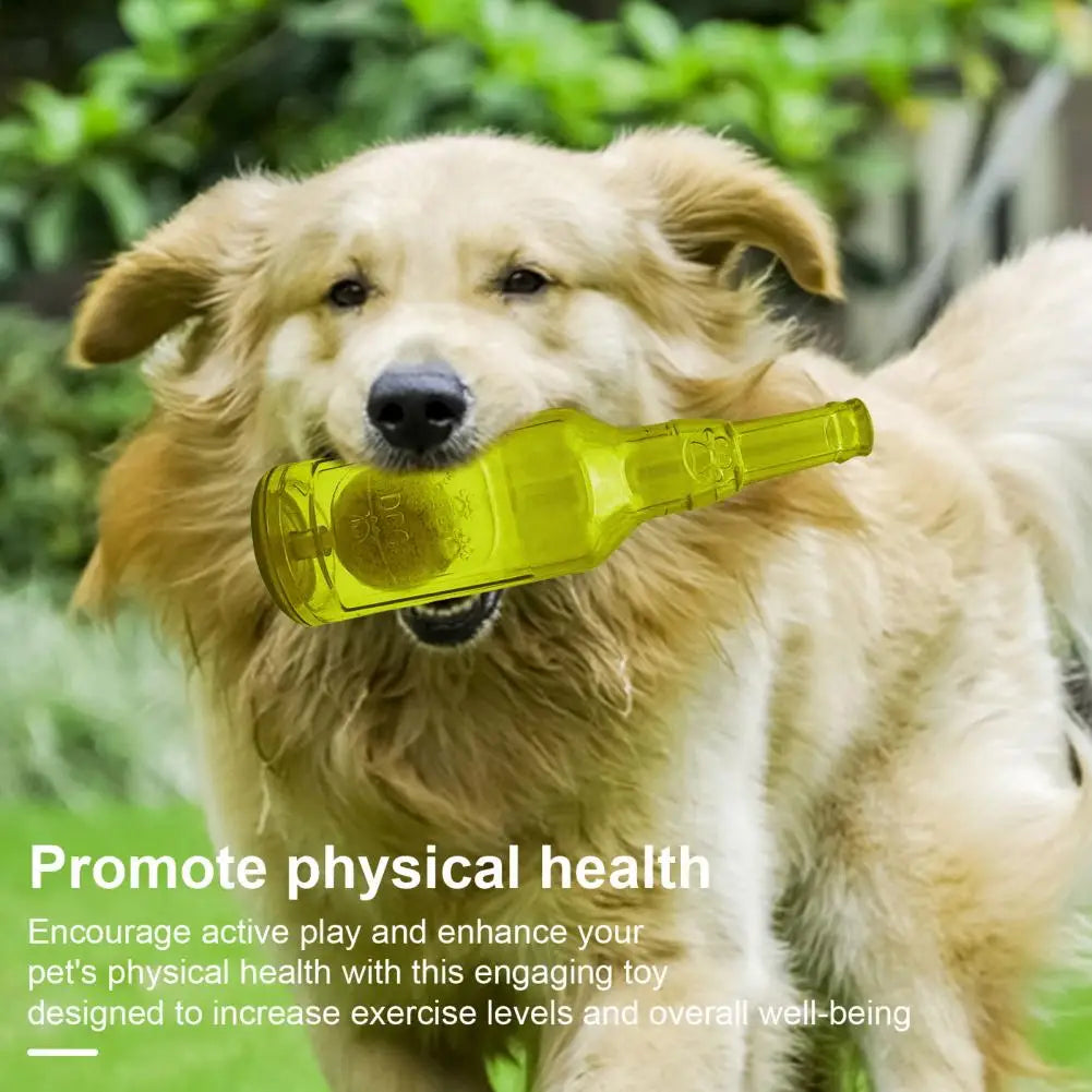 Crunchnplay Bottle Toy for Dogs Water Bottle Chew Toy Plastic Bottle Cruncher with Squeaky Tennis Ball