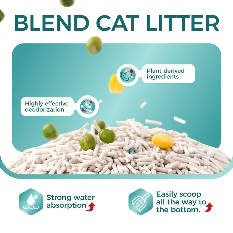 5.5Lb*3,Tapioca Cat Litter, Tofu Cat Litter, Kitty Litter,Odor Control Quick Clumping Low Dust ,Kitten Litter,Smart Litter Boxes Cat Litter,A Ideal Partner for Automatic Litter Boxes,Cassava Cat Litter,Flushable Cat Litter,