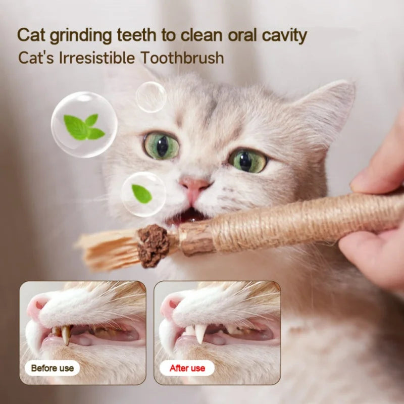 3Pcs Pet Cats Toy Cat Snacks Sticks Cleaning Tooth Catnip Cat Toys Actinidia Silvervine Pet Toy for Cats Accessories