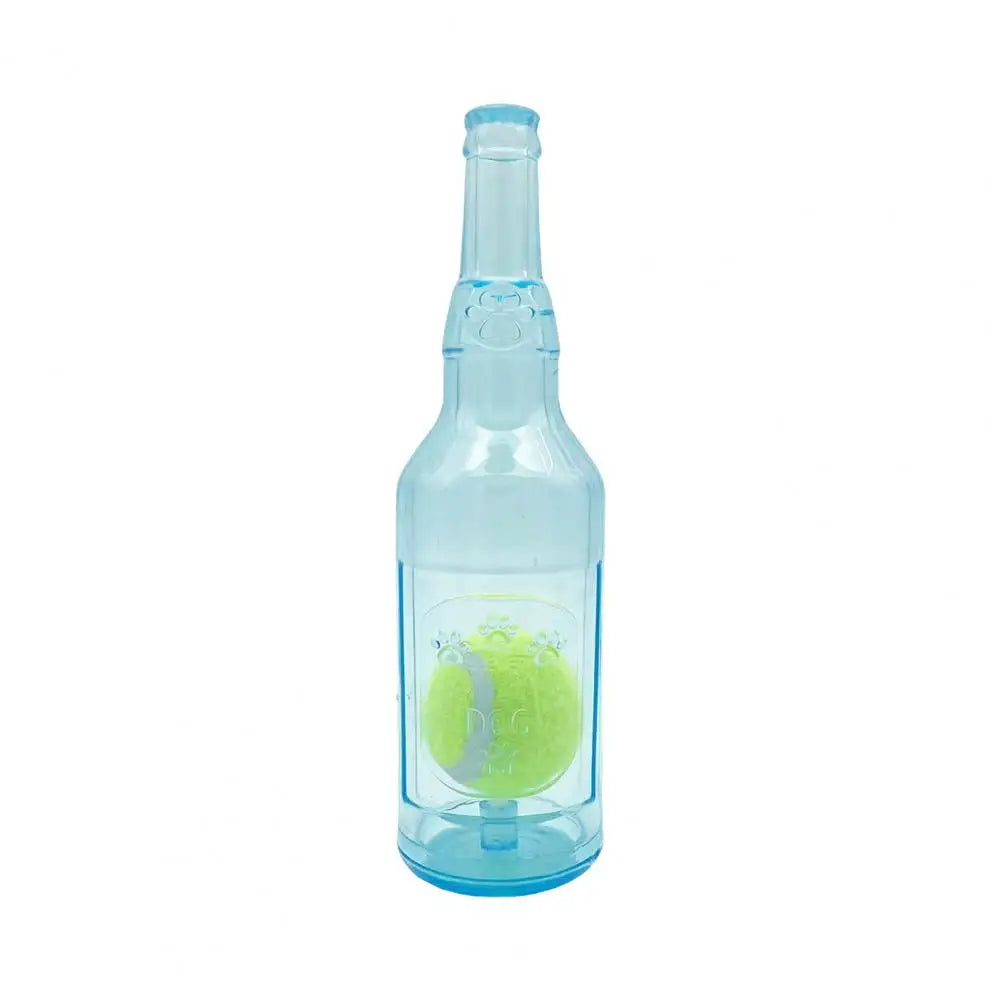 Crunchnplay Bottle Toy for Dogs Water Bottle Chew Toy Plastic Bottle Cruncher with Squeaky Tennis Ball