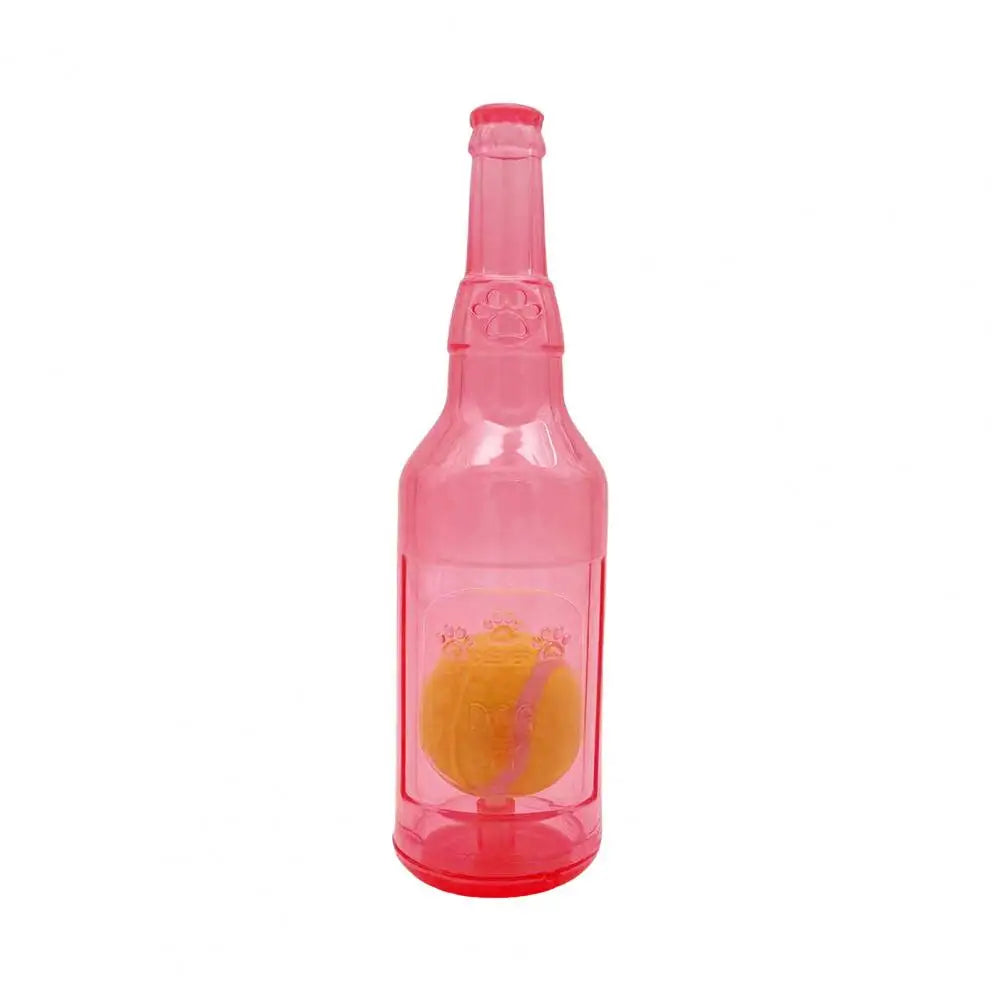 Crunchnplay Bottle Toy for Dogs Water Bottle Chew Toy Plastic Bottle Cruncher with Squeaky Tennis Ball