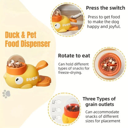 Automatic Pet Feeder Toy - Interactive Slow Feed Bowl for Cats/Dogs, No Battery, Fun Training Reward Game, Plastic