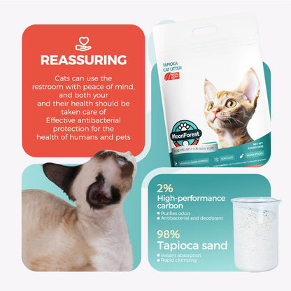 5.5Lb*3,Tapioca Cat Litter, Tofu Cat Litter, Kitty Litter,Odor Control Quick Clumping Low Dust ,Kitten Litter,Smart Litter Boxes Cat Litter,A Ideal Partner for Automatic Litter Boxes,Cassava Cat Litter,Flushable Cat Litter,