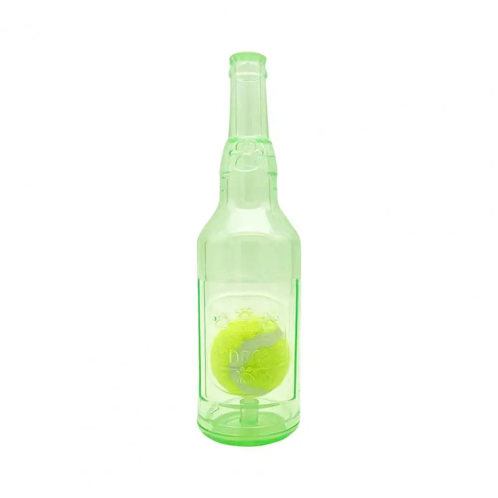 Crunchnplay Bottle Toy for Dogs Water Bottle Chew Toy Plastic Bottle Cruncher with Squeaky Tennis Ball