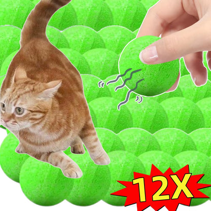 12X Cat Repellent Balls Aroma Balls with Peppermint Oil Dog Repellent Ball Keep Cats Out of Garden for Furniture Protection